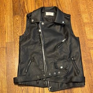 Kids Black (faux) Leather Vest